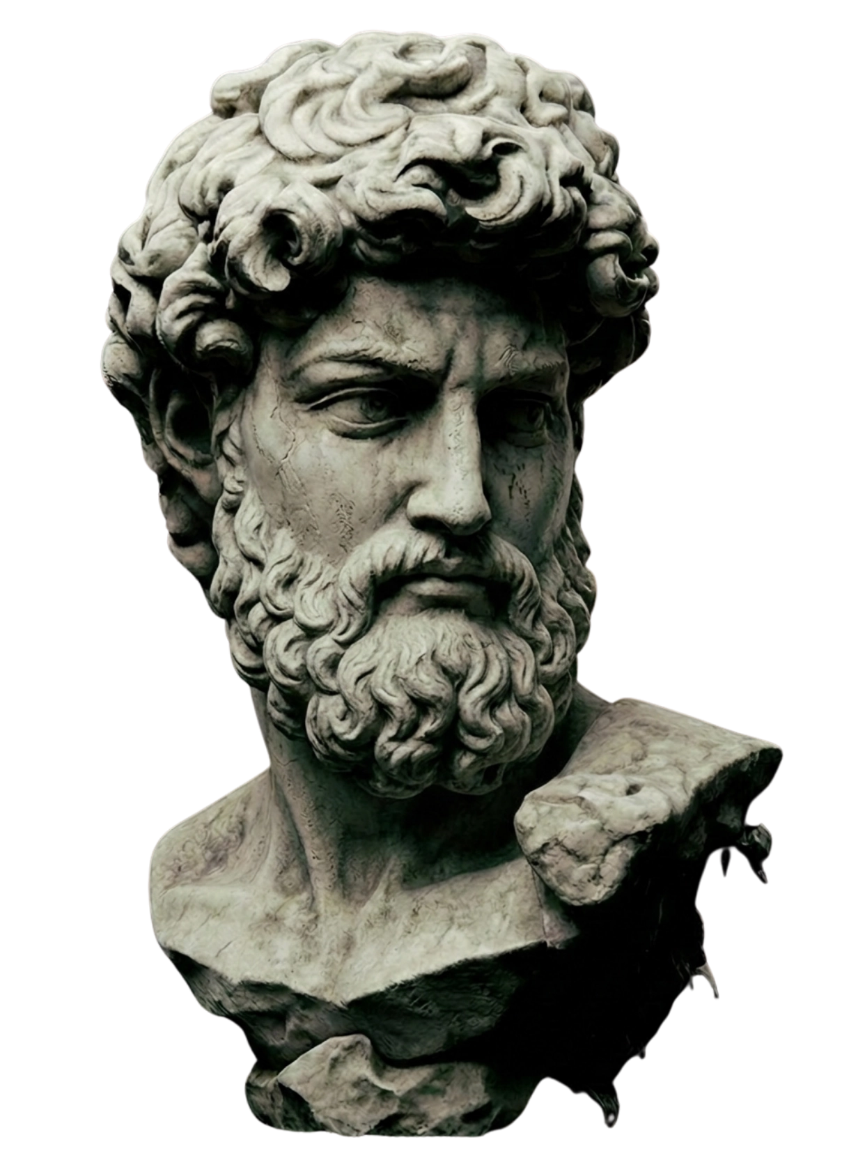 Faded Greco-Roman head bust