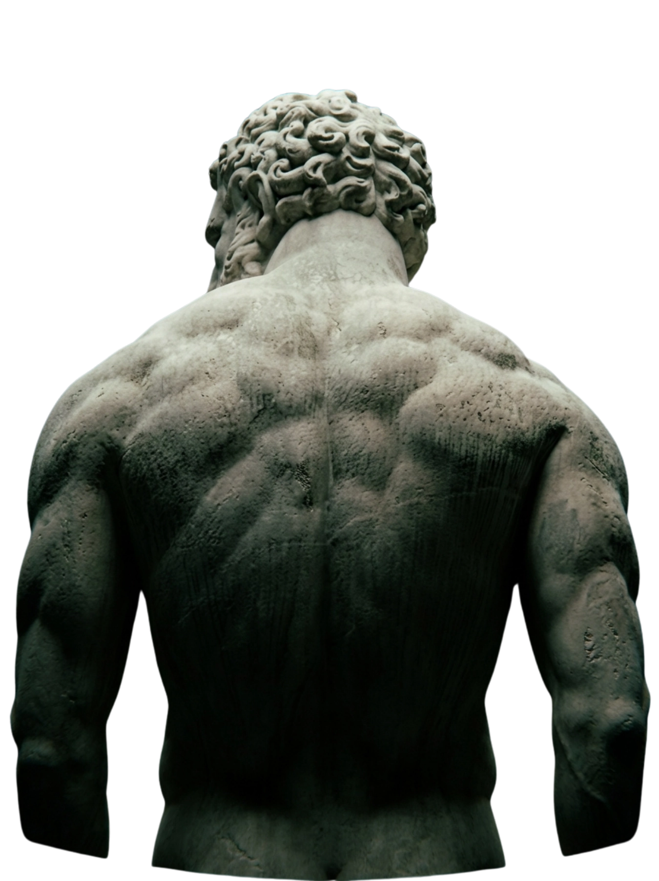 Back-facing Greco-Roman statue